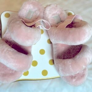 UGG Pink Fluffy Slippers